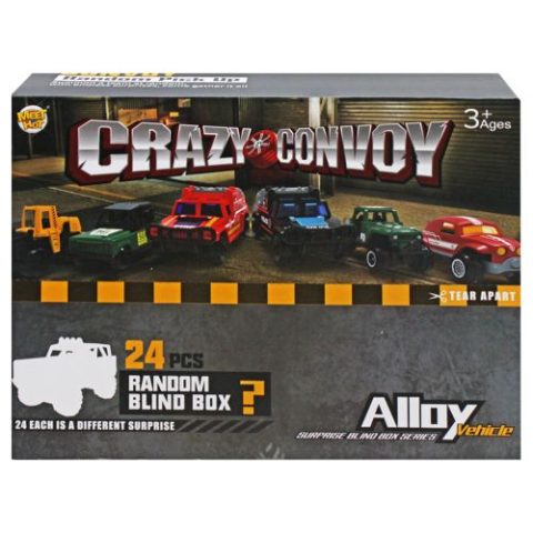Набір металевих машинок-сюрпризів “Crazy convoy” (24 шт)