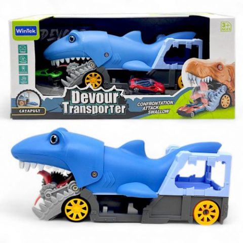 Трейлер із машинками “Devour Transporter: Акула”