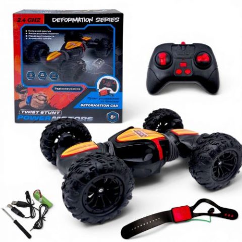 Машина на радіокеруванні “POWERMOTORS” (акум, 2 пульти керування) у короб.26*29*8,5см (ЧЕРВОНИЙ)