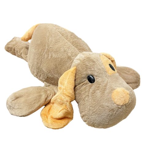 Дитяча м’яка іграшка “Собачка” L1132(Brown) іграшка з пледом, розмір 55 см