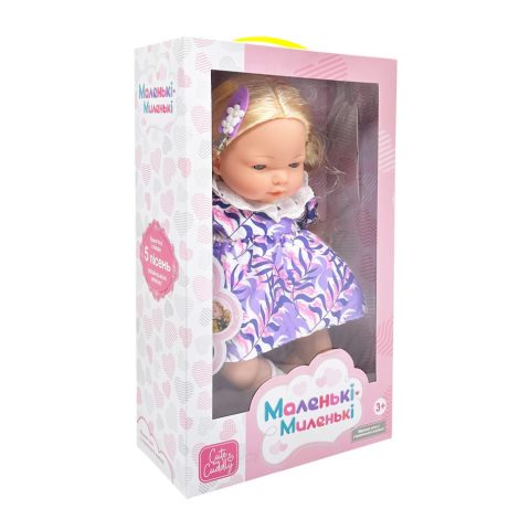 Дитяча м’яконабивна лялька M 5881 I UA(Violet) 33 см, музичні ефекти