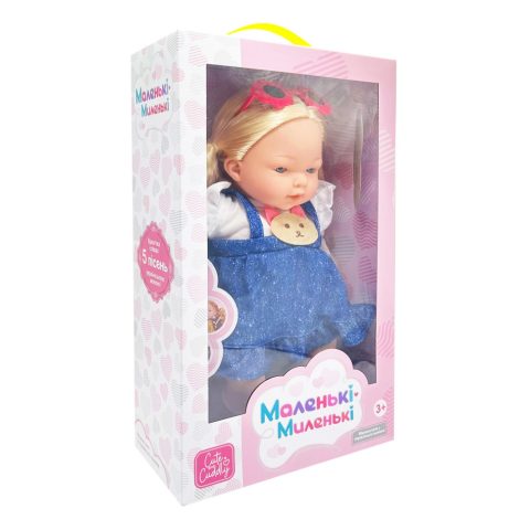 Дитяча м’яконабивна лялька M 5885 I UA(Blue) 33 см, музичні ефекти