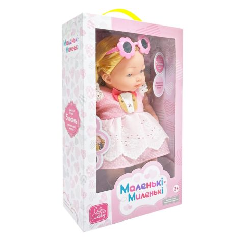 Дитяча м’яконабивна лялька M 5885 I UA(Pink) 33 см, музичні ефекти