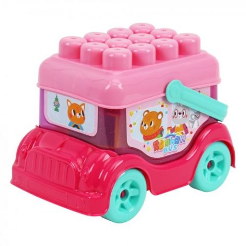 Игрушка «Автобус-конструктор», розовый