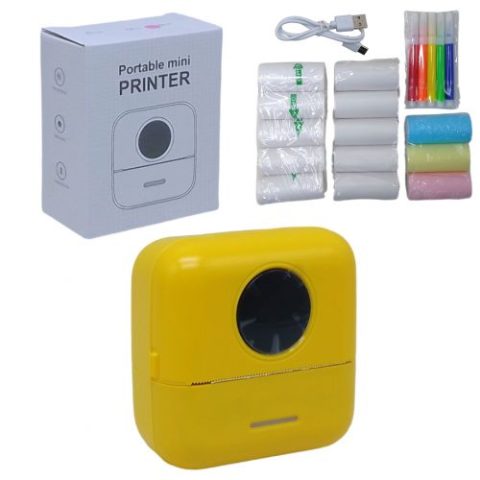 Термопринтер “Tiny Print” (чорно-білий колір друку), жовтий